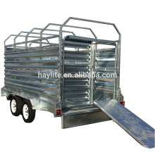 Remolque de ganado de acero galvanizado para servicio pesado de alta calidad Remolque de ganado